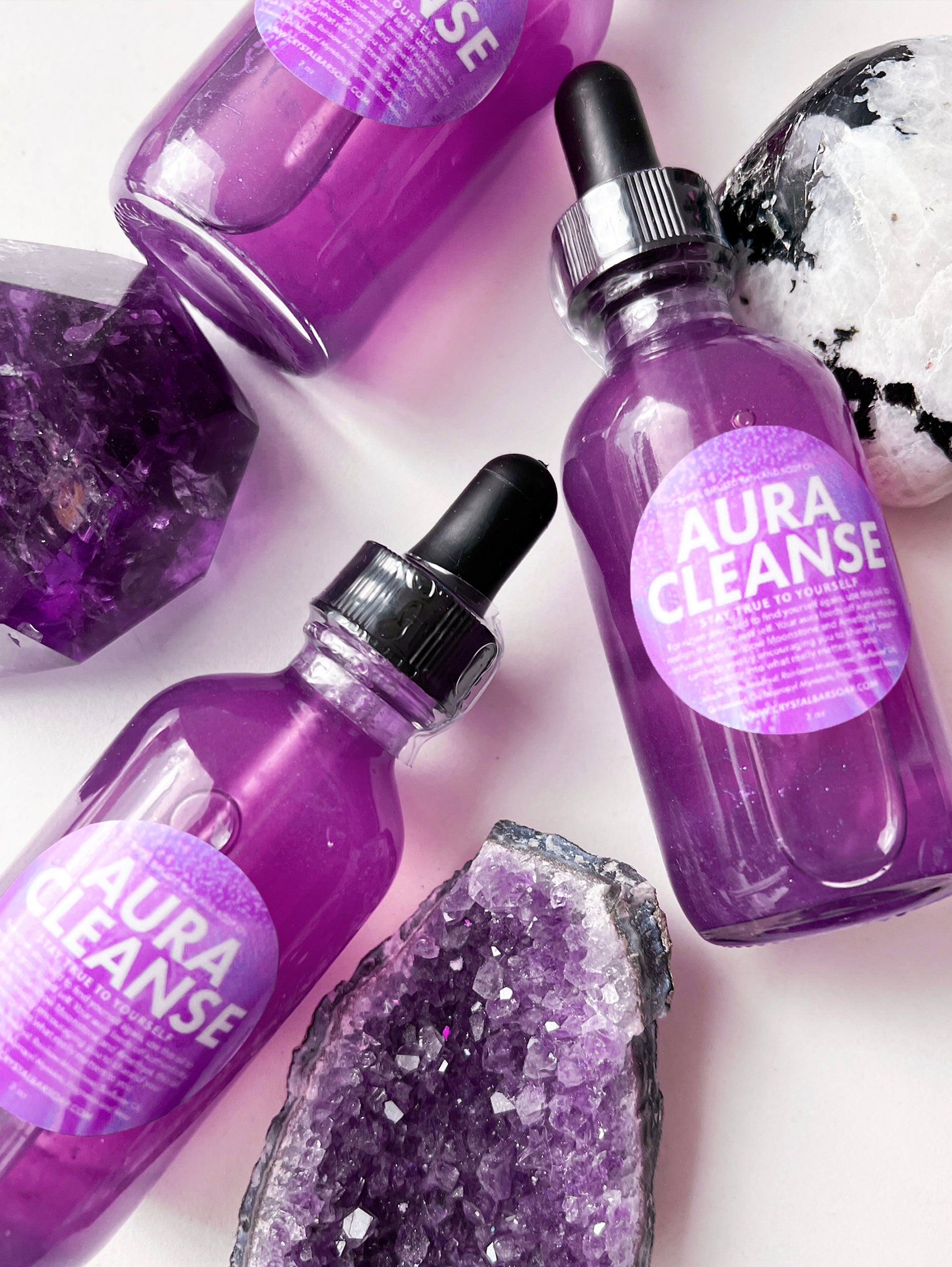 Aura Cleanse Body Oil - Purifying & Cleansing Oil for Spiritual Renewal Crystal Bar Soap Aura Cleanse Body Oil - Purifying & Cleansing Oil for Spiritual Renewal Crystal Bar Soap