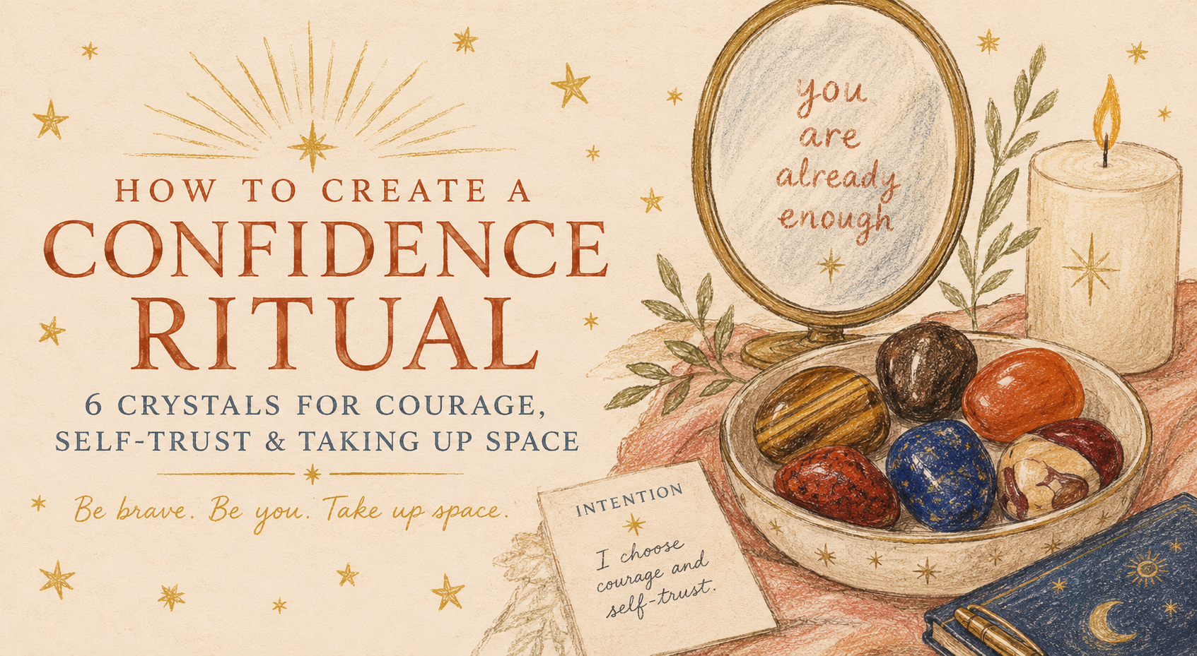 How to Create a Confidence Ritual: 6 Crystals for Courage, Self-Trust & Taking Up Space