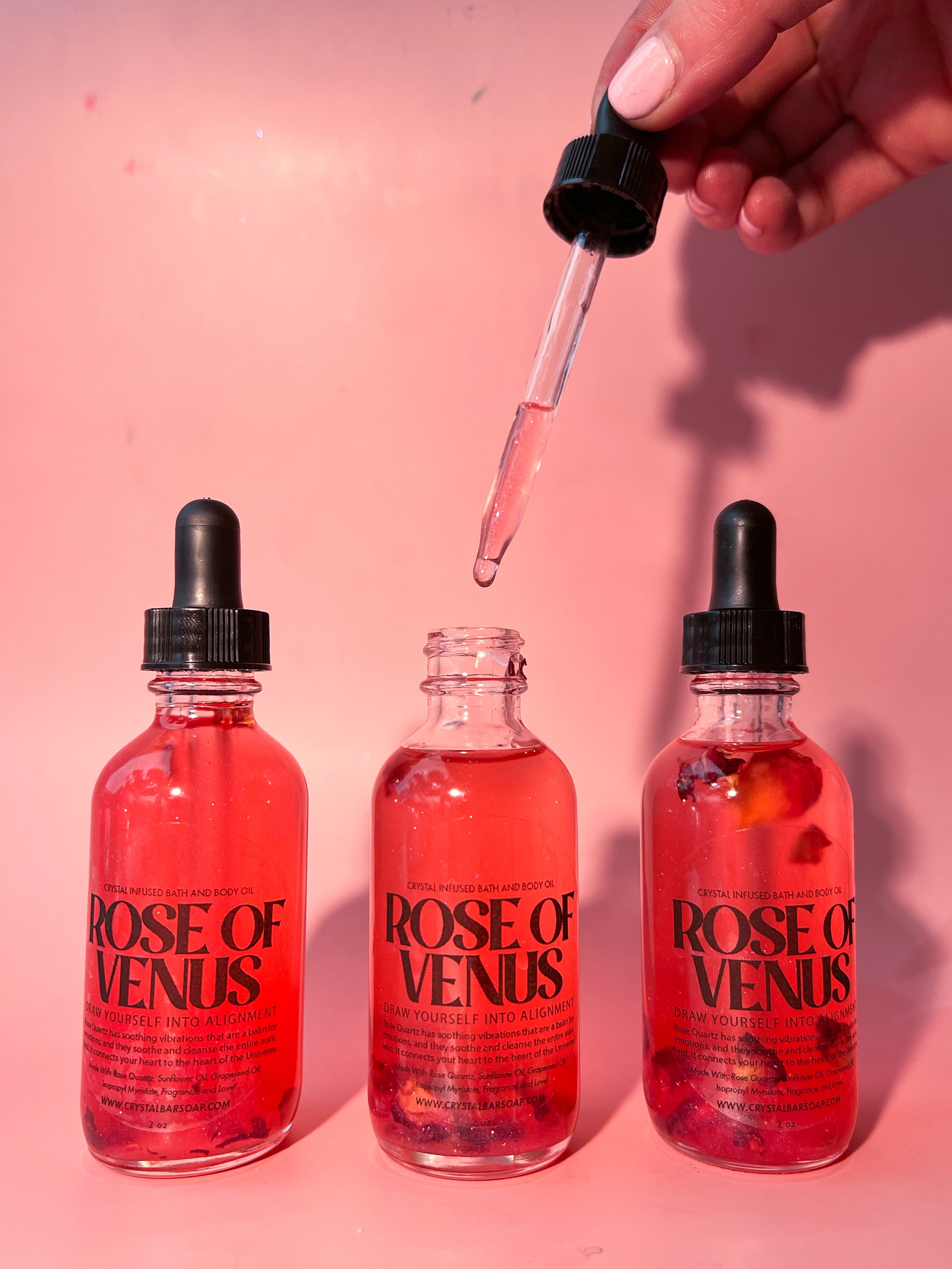 Rose of Venus Body Oil - Love Drawing Oil for Deep Connection & Romance Crystal Bar Soap Rose of Venus Body Oil - Love Drawing Oil for Deep Connection & Romance Crystal Bar Soap